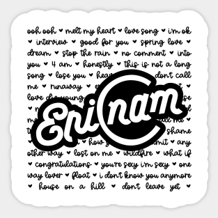 Eric Nam Kpop Song Lyrics Sticker